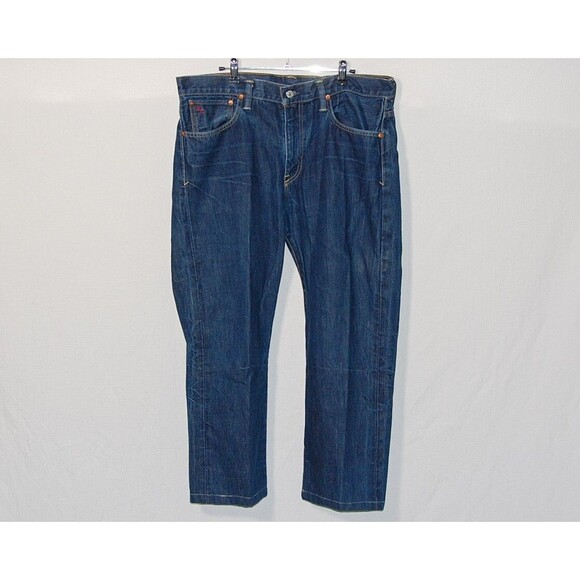 Polo Ralph Lauren Jeans Vintage 67 Loose Fit Dark Wash Denim Men’s Jeans 36W 26L - Picture 4 of 5
